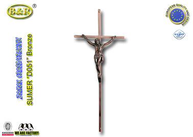 जिंक मिश्र धातु पार zamak crucifix / ताबूत सजावट D051 इटली गुणवत्ता कांस्य रंग
