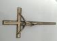 वयस्क जिंक ताबूत क्रॉस और ताबूत सजावट D052 यूरोपीय शैली 44 * 17.5 सेमी zamak crucifix प्राचीन कांस्य रंग
