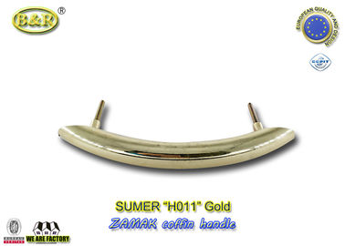 पेशेवर धातु ताबूत हैंडल जैमक ताबूत सहायक उपकरण H011 आकार 24.5 * 5.5 सेमी सोने का रंग